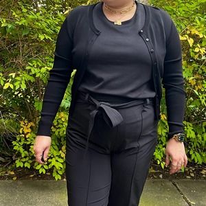 Joseph A Black Knit Cardigan